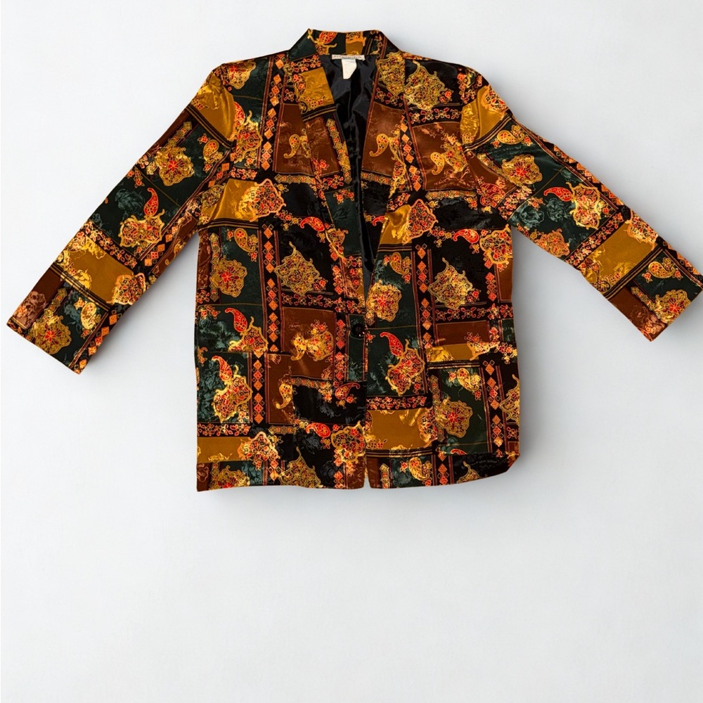 Vintage Vibrant Multicolor Women's Blazer